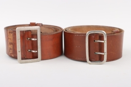 2 + NSDAP "double open-claw" leather belt (political leaders)