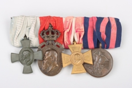 Bavarian 4-place medal bar with Order of Saint Michael, Merit Medal in Bronze