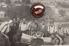 Union of Bulgarian National Legions membership badge + group photo