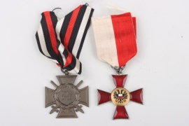 Hanseatic Cross Lübeck & Honor Cross of WWI