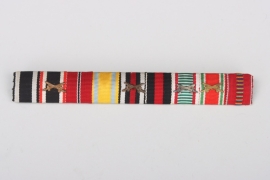 9-place ribbon bar of a veteran serving in both world wars