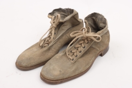 WW II italian canvas low ankle boots for Wehrmacht