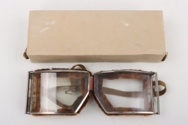 WWI pilots' goggles in box