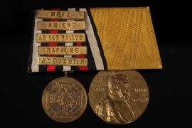2-medal bar for a Franco-Prussian War veteran