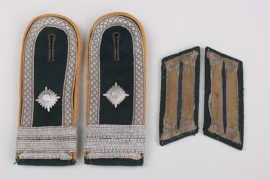 Kavallerie shoulder boards for a Fahnenjunker-Feldwebel (officer candidate) + collar tabs