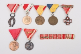 Lot of 7 medals and a 8-place ribbon bar