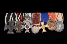 Medal bar with seven awards