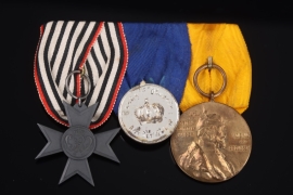 Medal bar with 3 prussian awards