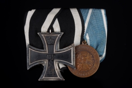 Medal bar with 2 awards, iron Cross 2. class 1914