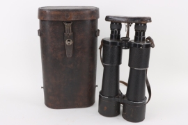 WWI Carl Zeiss Jena D.F. 10x (50) binoculars in case