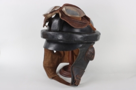 M1913 pilot's crash helmet + goggles (1914