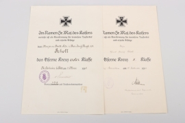 Saxony - Inf.Rgt.104 Iron Cross 1st & 2nd Class 1914 Certificate