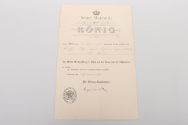 Bavaria - Res.Inf.Rgt.21 - Military Merit Cross 3rd Class with Crown and Swords certificate