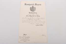 Bavaria - 1870/71 Merit Cross certificate