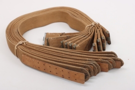 10 x Luftwaffe tropical webbing belts (Rb-numbered) - hoard find