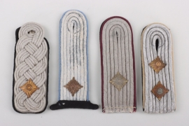 4 x Waffen-SS single shoulder boards for officers