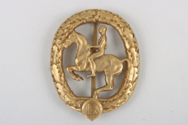 German Horseman's Badge 1st Class in Gold - Lauer