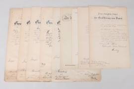 Baden - Erinnerungszeichen Certificate & Reichsbahn document grouping