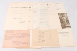 Württemberg - Certificate & document grouping of a Postinspektor