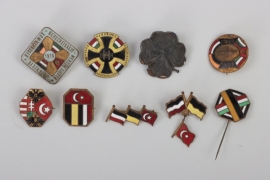 WWI lot of 9 patriotic badges - enameled