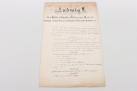 Bavaria - Ludwig II - Militär-Verdienst Orden award statutes