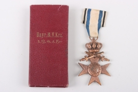 Bavarian Military Merit Cross 3rd Class with Crown and Swords in case - Weiss & Co.