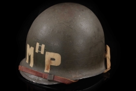 USM1 Captain Military Police named front seam fixed bale combat helmet, « ETO »