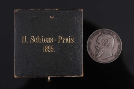 Bavaria - Kingdom Medal "II. Schiesspreis" Prinzregent Luitpold with die cutter in case of the 2nd Infantry Regiment, 1895