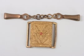 Chinese officers belt buckle with belt hooks