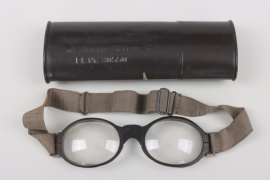 Luftwaffe splinter protection goggles 2nd model with case - FL. Nr. 30550