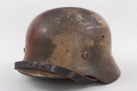 Heer M40 helmet with 3-color camo paint - Q66