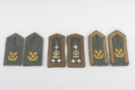Kriegsmarine grouping of shoulder straps for Küstenartillerie