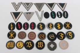 Heer large insignia grouping of sleeve and trade badges