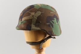 US Army PASGT helmet with Woodland Camouflage Cover