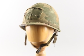 US M1 Helmet with Woodlands Cover
