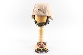 US Marine Corps Lightweight Helmet with MARPAT Camouflage Cover