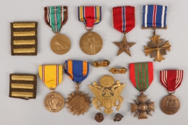 Group of U.S. Medals including an engraved Bronze Star