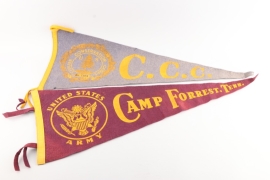 Two U.S. Army and C.C.C. Pennants
