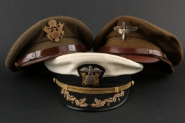 USA - WWII Air Force, Navy and Army visor caps
