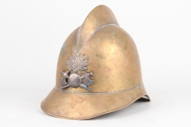 Kaiserreich Messing Helm Feuerwehr mit Abzeichen