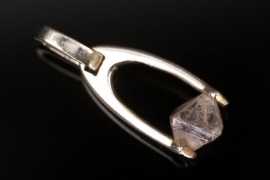 Wishbone charm old cut diamond