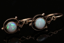 Pair of delicate opal earrings
