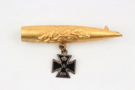 WW1 enamel Iron Cross on bullet