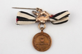 1870/71 miniature to War Medal on bow (real gold set up)