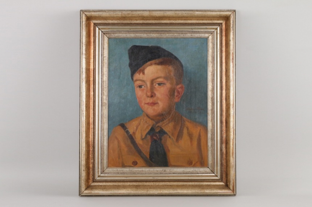Oil of a HJ boy (Conrad Pfau 1936)