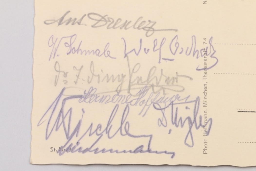 Important NSDAP autographs on card