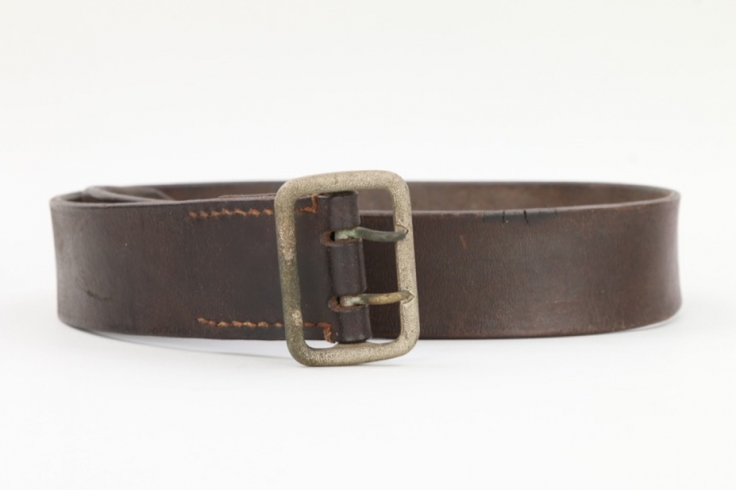 Third Reich political leather belt RZM 16 marked buckle