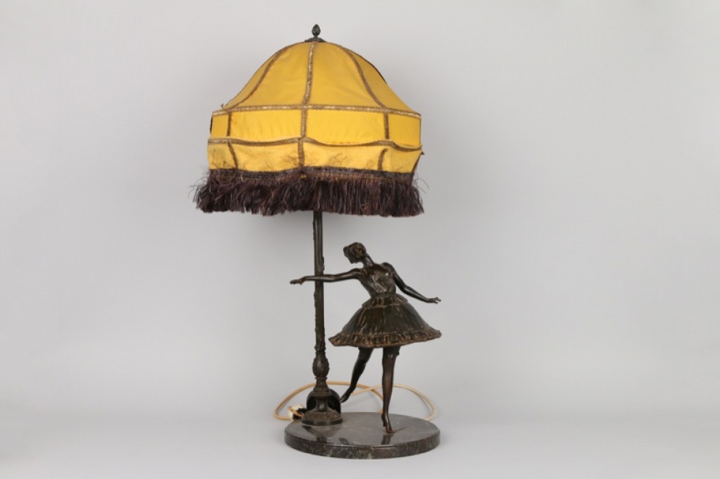 Lampe mit Bronze einer Tänzerin, Frankreich um 1910