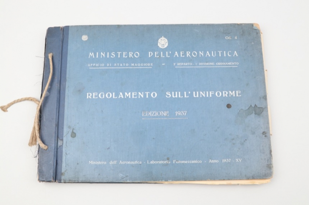 Italy - 1937 Regolamento sull' uniforme
