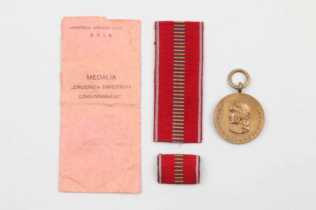 Romanian anti-Communism Medal in bag